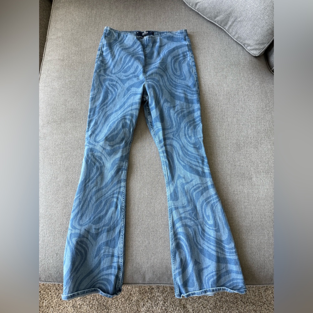Hollister Swirl Pattern Boot Cut Jeans